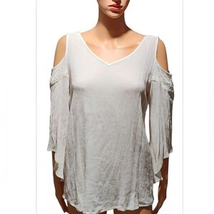 Chic White Cold Shoulder Blouse
